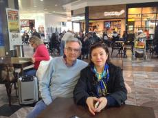 Aguardando no aeroporto de Porto Alegre. 