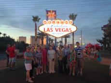 Na famosa placa de Las Vegas. 