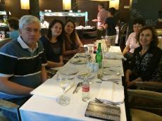 Nosso jantar no hotel em Lisboa