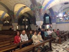 Missa na cripta da Basílica. 