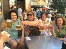 Enfrentando o calor de Madrid...