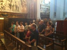Celebrando na Basílica de N. Sra. do Pilar em Zaragoza
