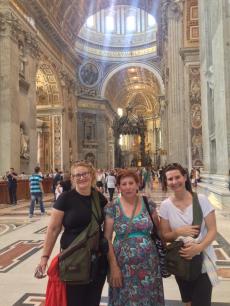 Na Basílica do Vaticano. 