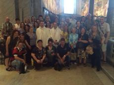 Grupo após a missa em Roma. 