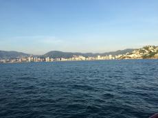 Durante nosso passeio de barco na Baia de Acapulco