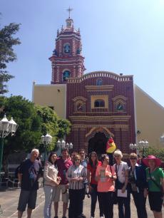 Após a missa em Puebla. 