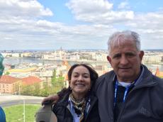 A vista maravilhosa da cidade de Budapeste. 