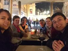 Jantando em Praga. 