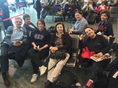 Esperando o voo para Moscou. 