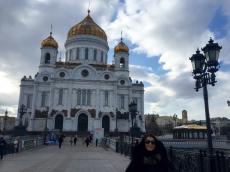 Passeando em Moscou.