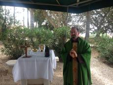 Missa no Monte das Bem-aventuranças.
