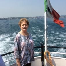 No barco, a caminho de Sirmione