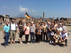 Visitando as ruínas de Pompéia