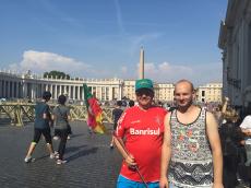 Encontramos um gaúcho em Roma.E era colorado!!!