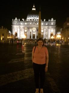 Na Praça de São Pedro.