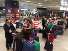 Fazendo check-in em Roma.