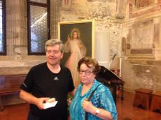 Em frente a Jesus Misericordioso.