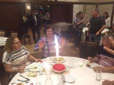 Comemorando o aniversário da Mirlei.