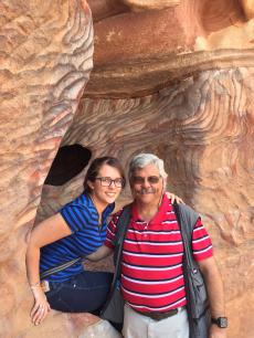 Nos desfiladeiros de Petra.