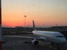No aeroporto de Telaviv. Preparando para voltar...