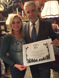 Diploma de dança no jantar de boas vindas em Viena. 