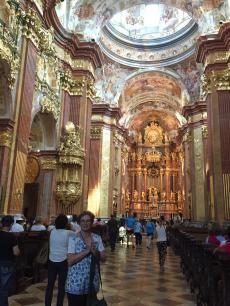Visitando a abadia de Melk. 