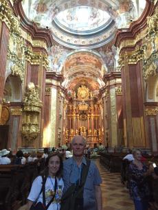 Visitando a abadia de Melk. 