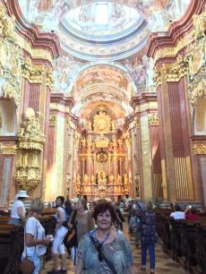 Visitando a abadia de Melk. 