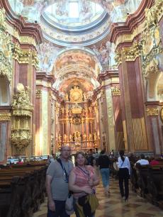 Visitando a abadia de Melk. 