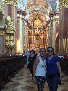 Visitando a abadia de Melk. 