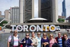 No passeio de Toronto. 