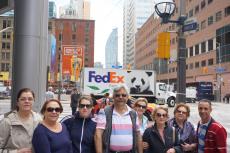No passeio de Toronto. 