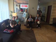 No lobby do hotel de Montreal