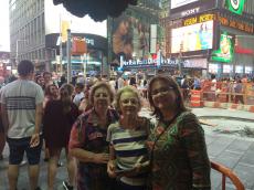 Pelas ruas de Times Square em Nova York
