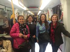 Hora de pegar metrô. 