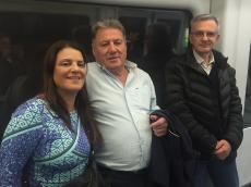 Hora de pegar o metrô. 