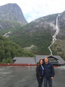 Chegando na geleira da Noruega. 