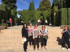 Visitando o palácio Generalife na Alhambra de Granada