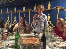 No jantar com show em Marrakech 