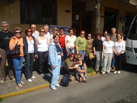 Grupo embarcando em Caxias do Sul.